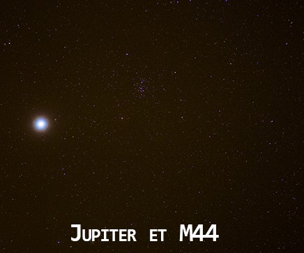 Observer une planète à l'oeil nu : Jupiter et M44, visibles à l'oeil nu. Astronova.